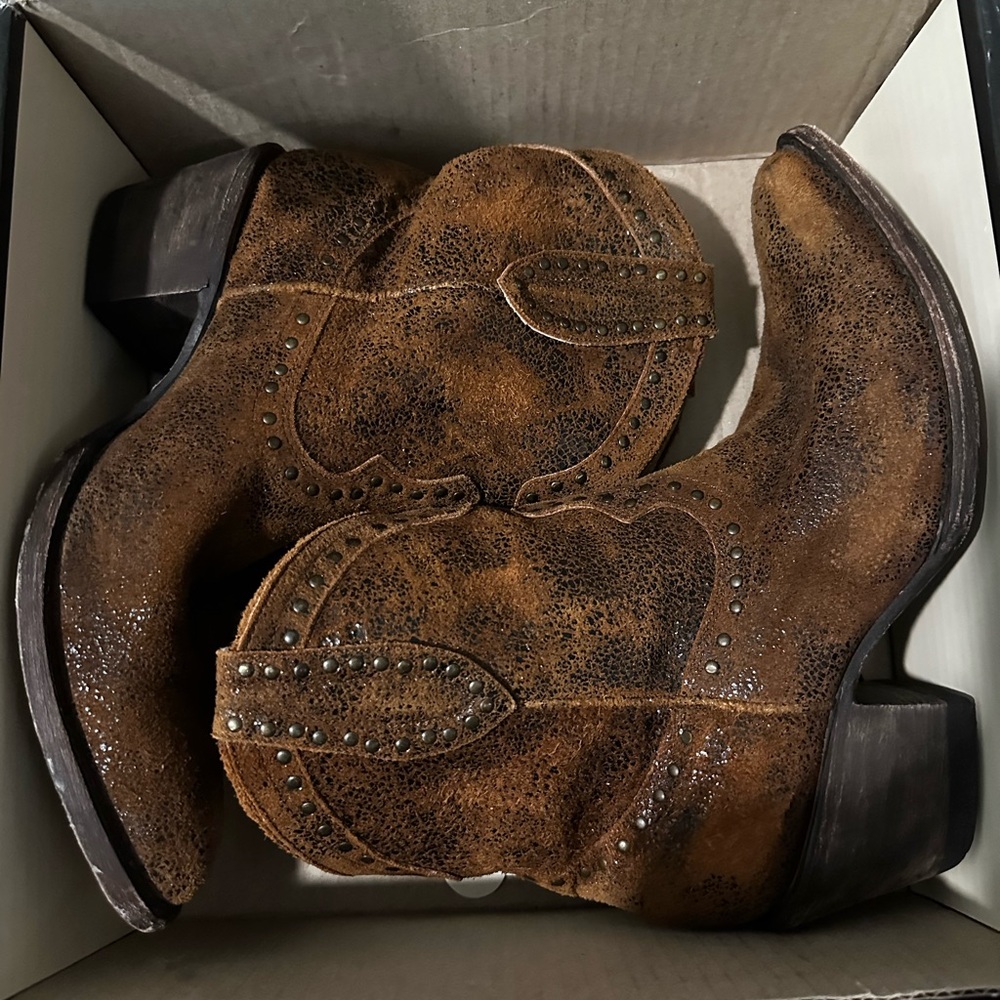 Brown Leather Cowboy Boots
